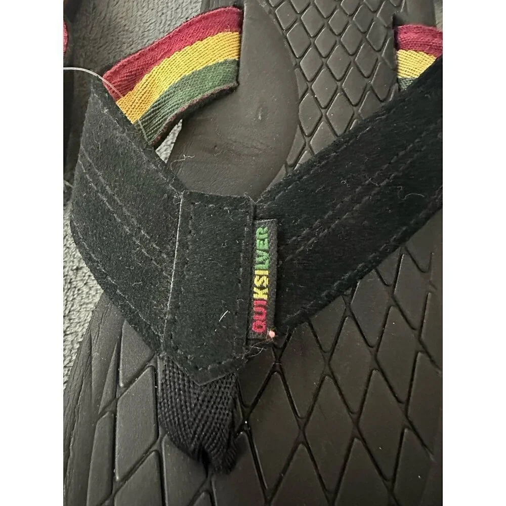 Quiksilver Men’s Bali Thong Sandal Black Size 8 New